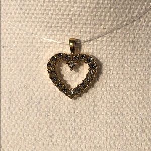 Rhinestone heart pendant